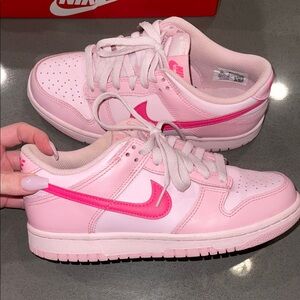 Nike Light Pink and Hot Pink Sneakers